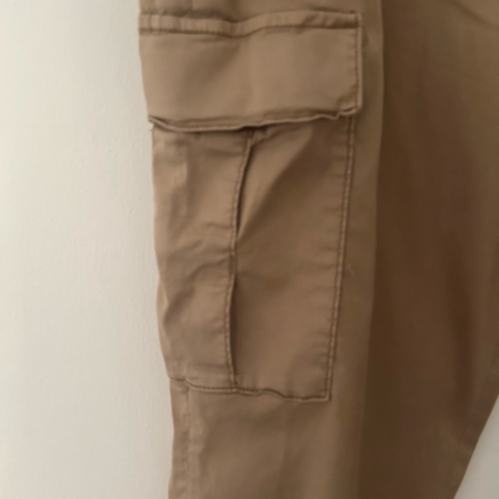 Beige Tapered Ankle High Rise Pants - Picture 8 of 15